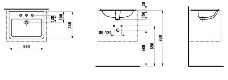 Умывальник Laufen PRO S H8189630001081
