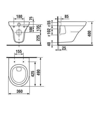 Унітаз підвісний JIKA Tigo H8202130000001