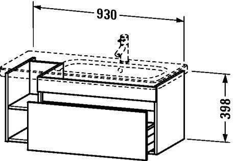 Тумба DuraStyle Duravit 930 x 448 мм (без раковины) DS639604949