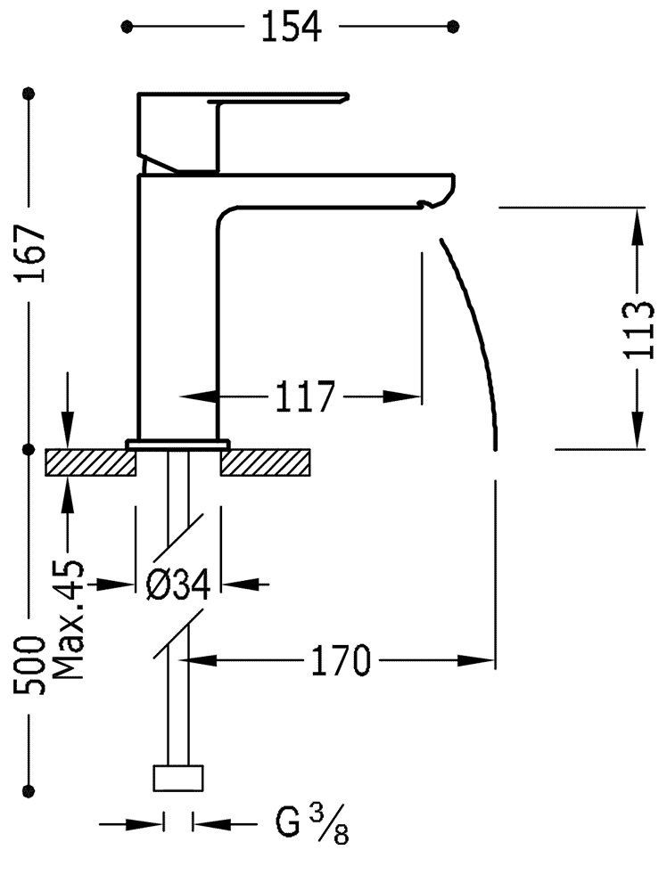 Смесители на раковину Tres Loft 20010301NA