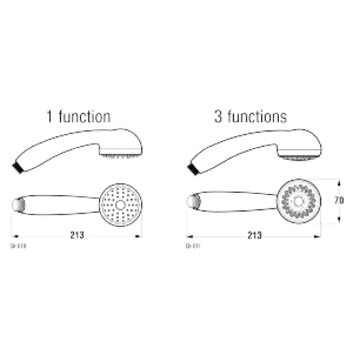 Ручной душ JIKA LYRA PLUS H3612700040011