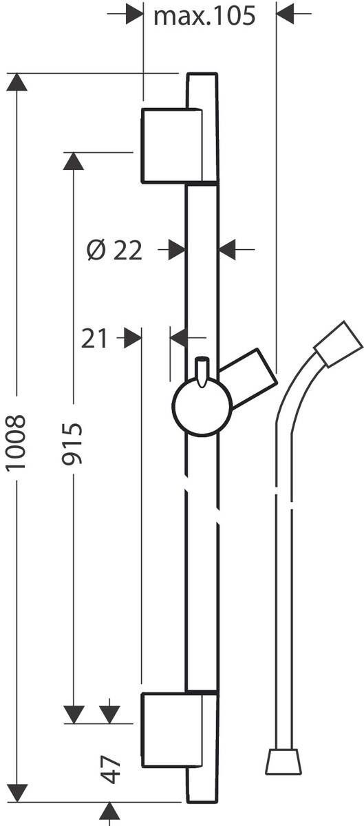 Штанга Hansgrohe Unica 28631000