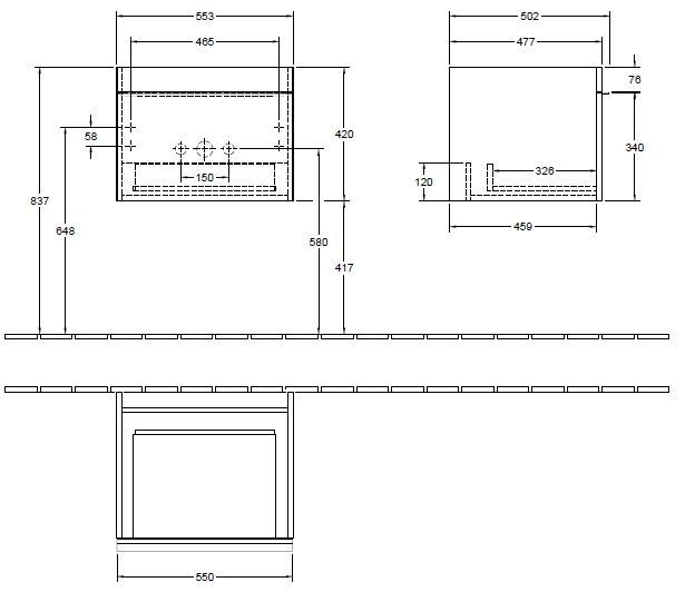 Тумба для умывальника Venticello Villeroy and Boch A93201VG