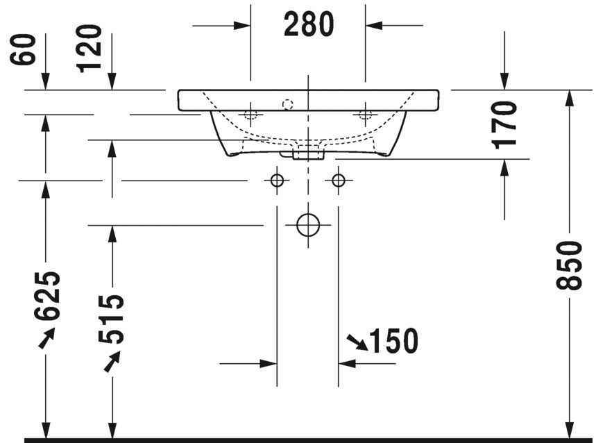 Умивальник Duravit DuraStyle 2337630030