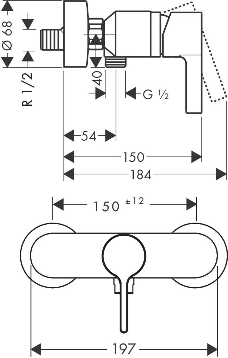 Смеситель для душа Hansgrohe Metris S 31660000