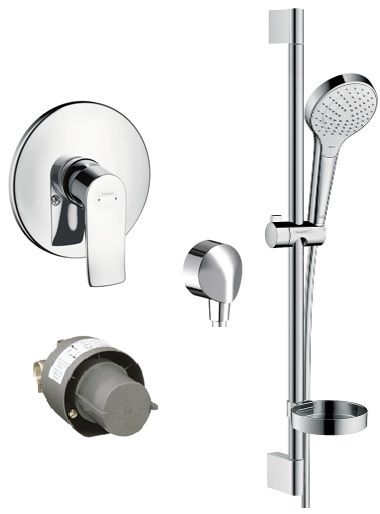 Metris Набір для душу прихов. монтажу 1 споживач, хром 20241000