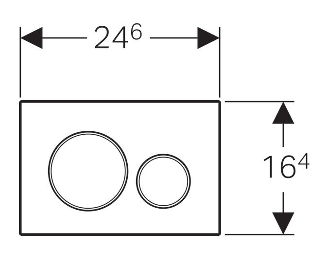 Клавиши смыва воды Geberit Sigma 20 (антивандальная) 115.889.SN.1