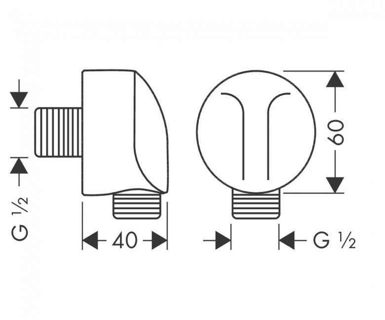 Шланговое під'єднання Hansgrohe 27454000