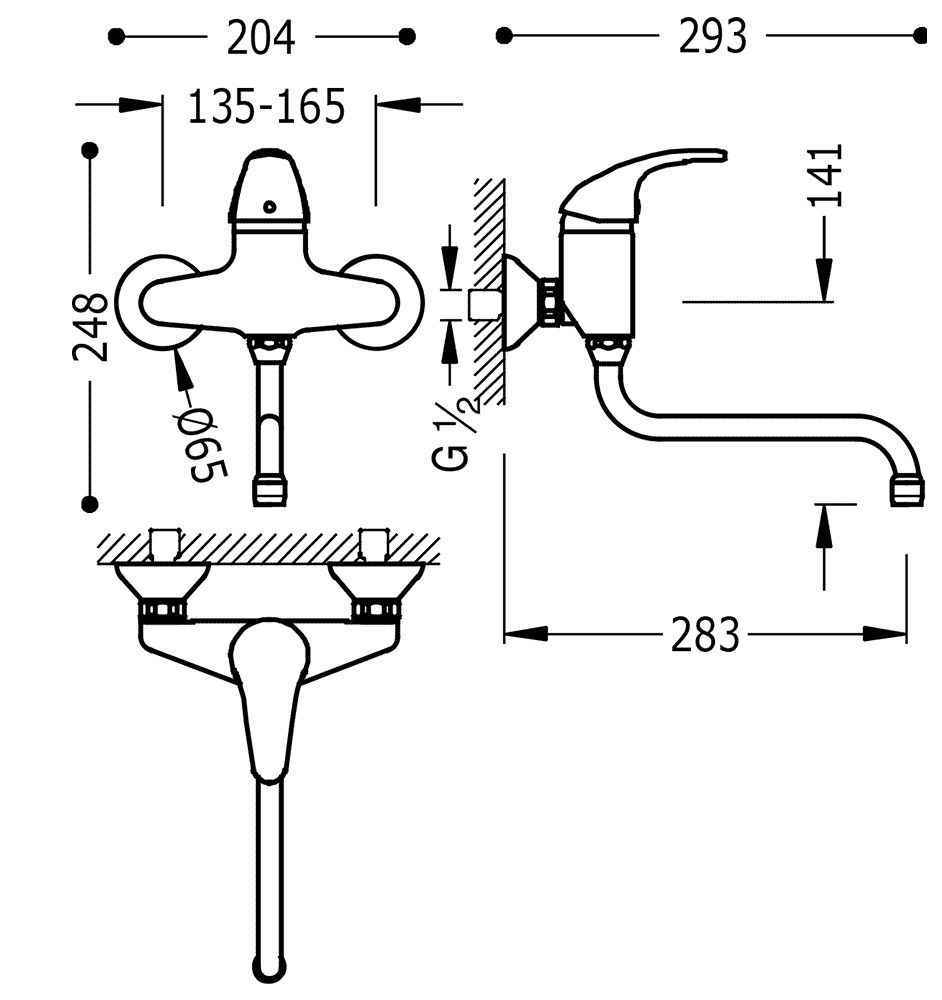 Змішувач на кухню Mono - Tres 172317