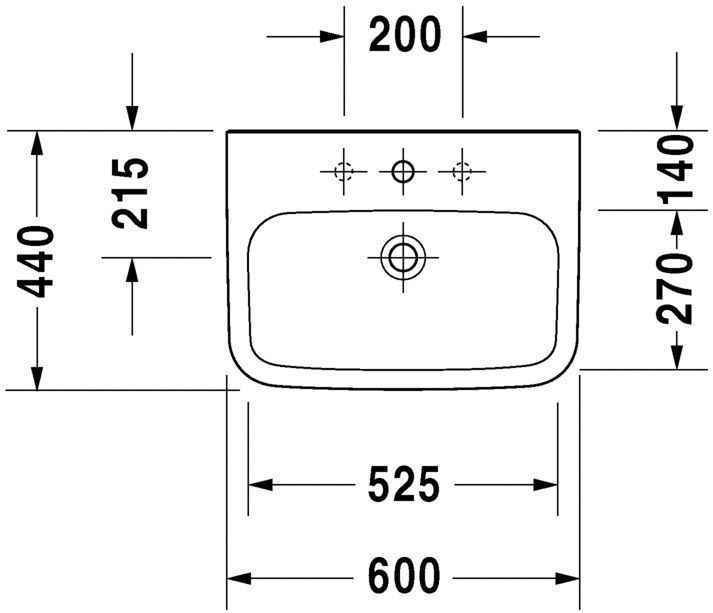 Умивальник Duravit DuraStyle 2324600070