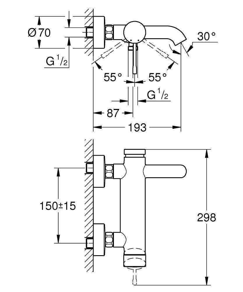 Змішувач для ванної Grohe Essence 33624AL1