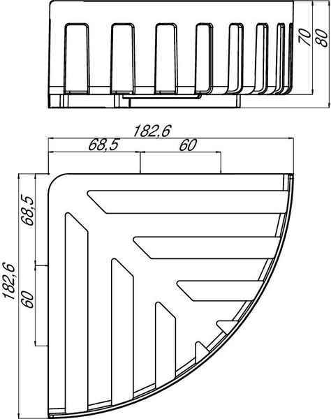 System 02 Мильниця-сітка кутова, хром 3545 001 33