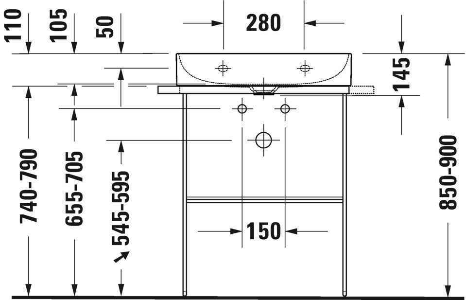 Умивальник Duravit DuraSquare 2356600014