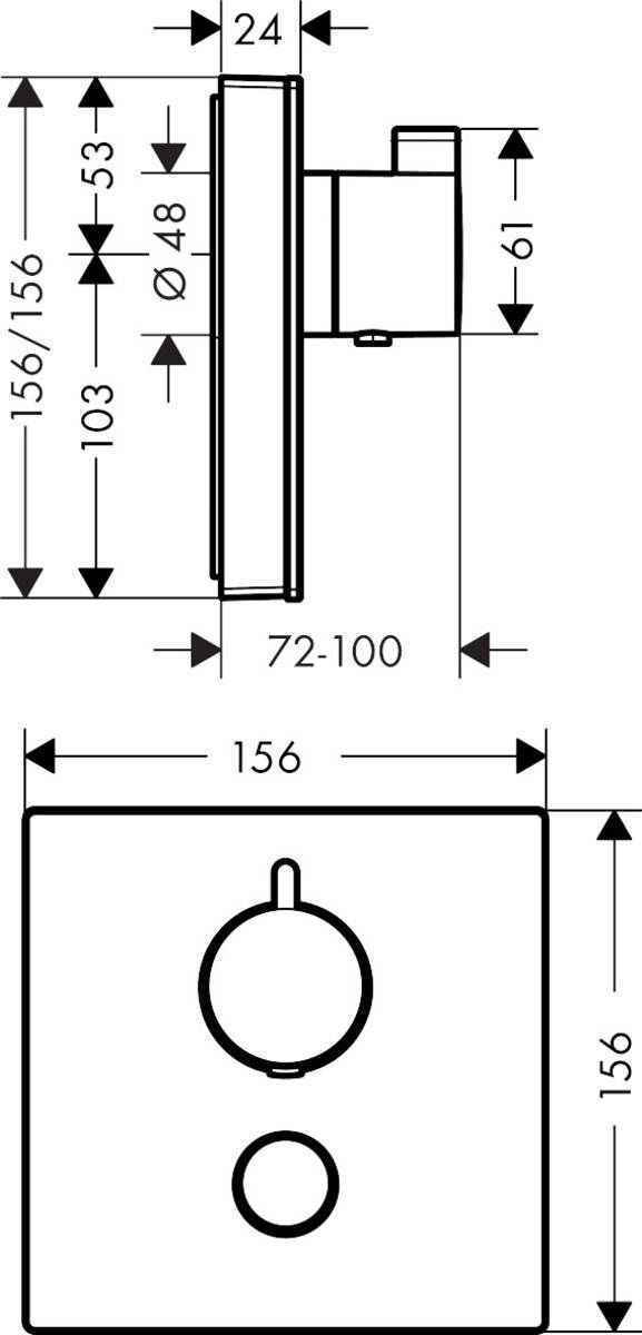 Термостат Hansgrohe ShowerSelect HighFlow 15735600