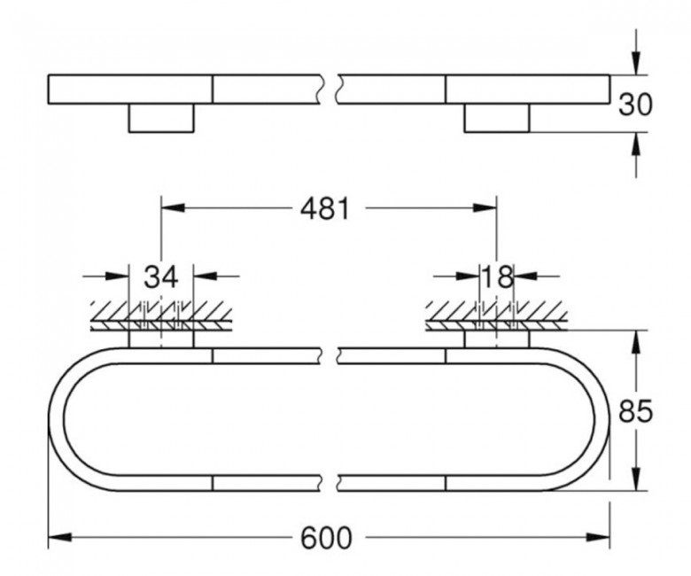 Полотенцержатель Grohe Selection 41056BE0