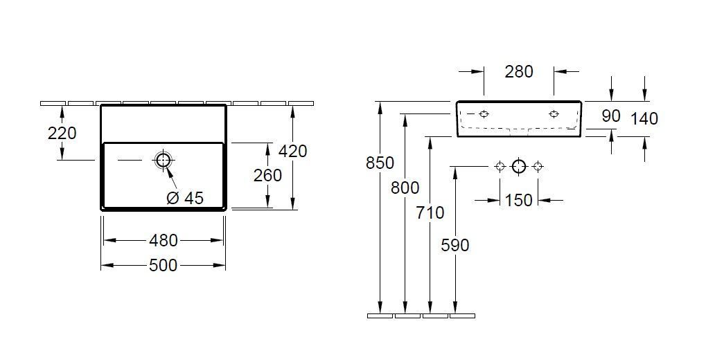 Подвесной умывальник Villeroy and Boch Memento 2.0 4A2253i4