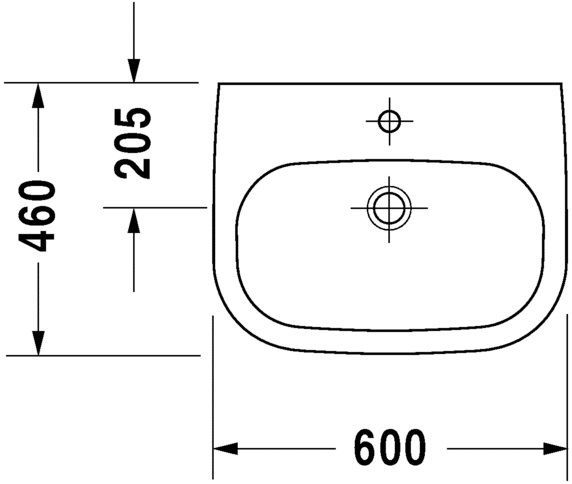 Умывальник Duravit D-Code (медицинский) 23116000002