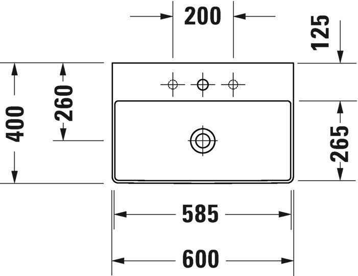 Умивальник Duravit DuraSquare 2356600014