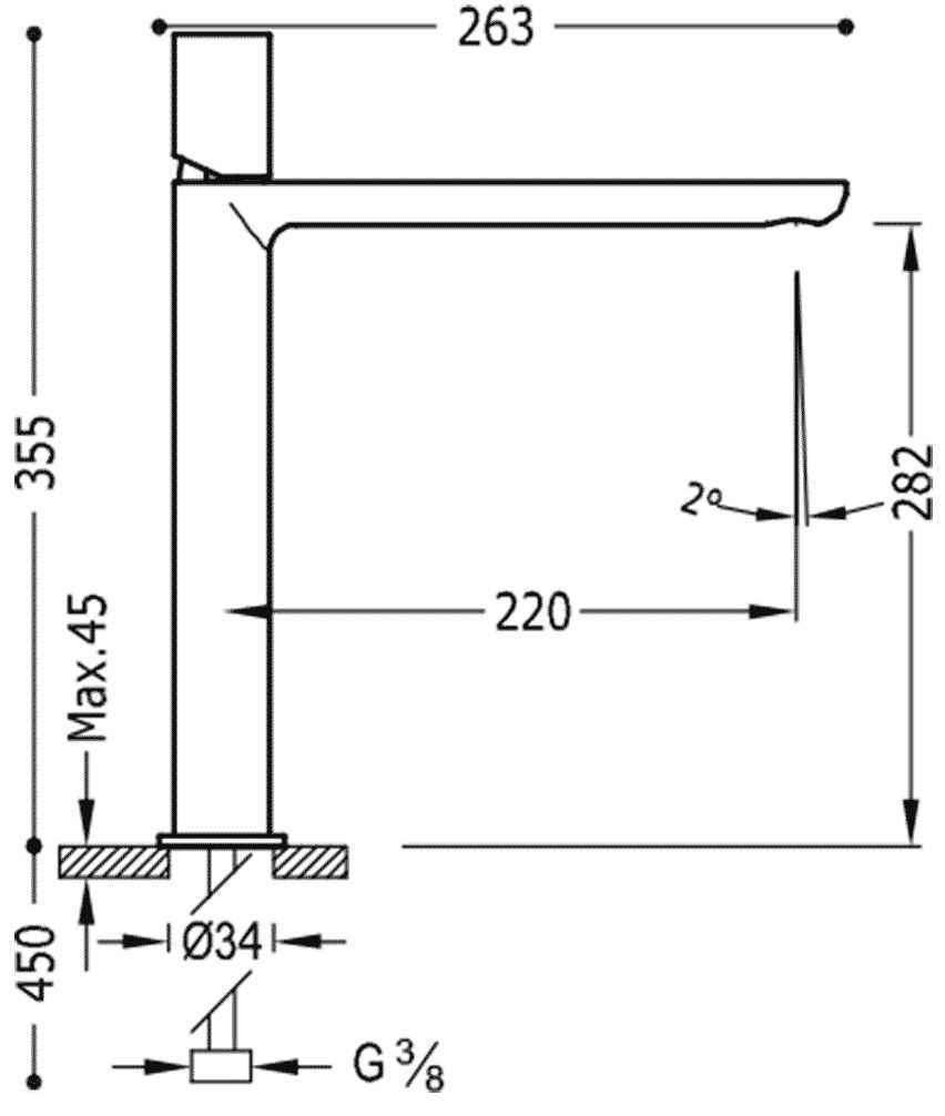Змішувачі для раковини Tres Loft 20020306OR