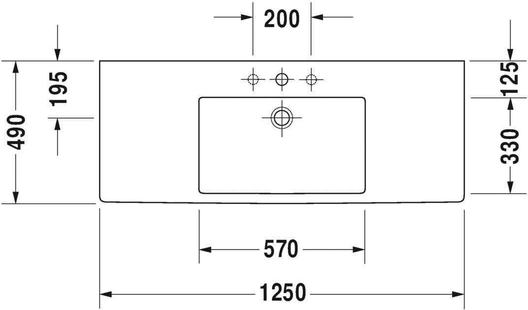 Умивальник Duravit Vero 0329120000