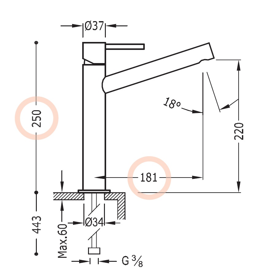 Змішувач для умивальника Hansgrohe Metris 06220601