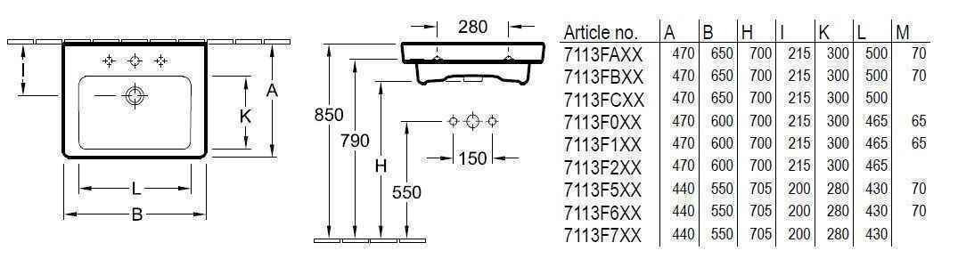 Підвісний умивальник Villeroy and Boch Subway 2.0 7113F5R3