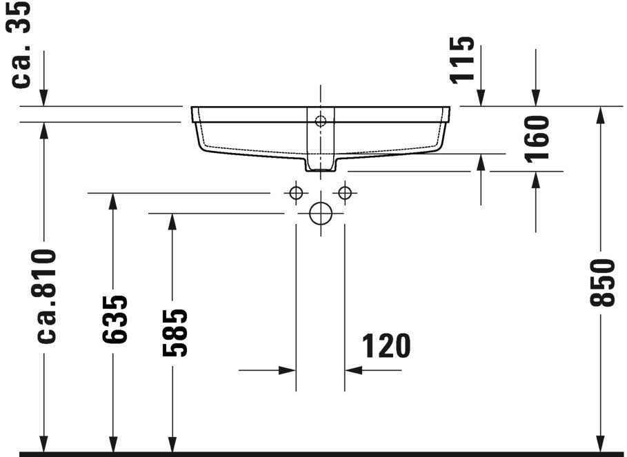 Раковина вбудована під стільницю Duravit Vero Air 0384600000