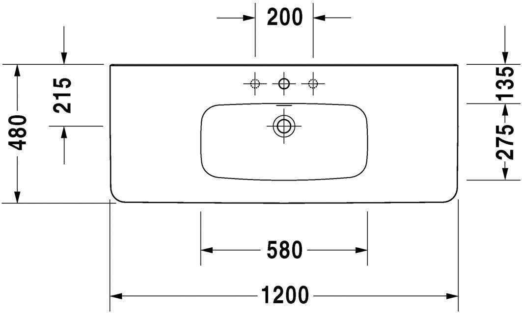 Умивальник Duravit DuraStyle 2320120000