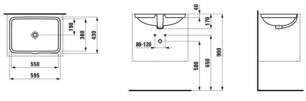 Умивальник Laufen PRO S H8119600001091 H8119630001091