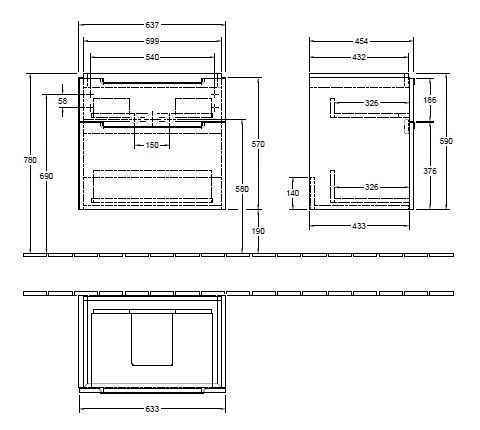 Тумба для умивальника Subway 2.0 Villeroy and Boch A91000FP