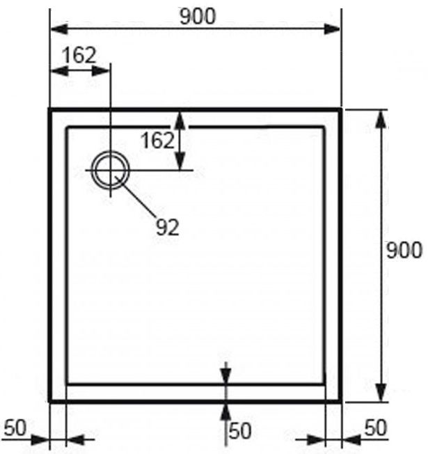 Поддон Huppe Purano 900*900 202161.055