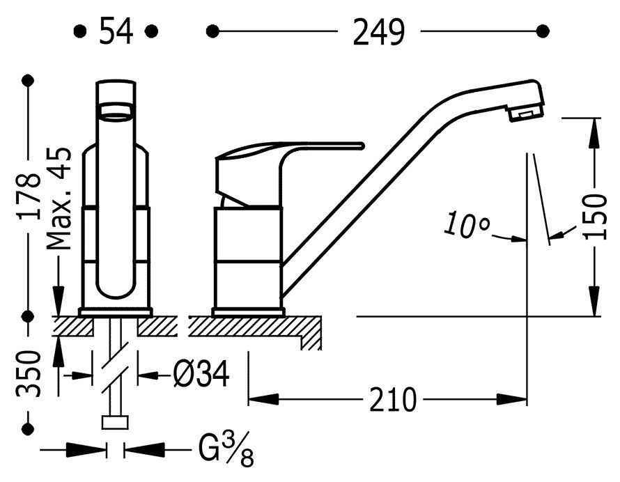 Змішувач на кухню K - Tres 169333