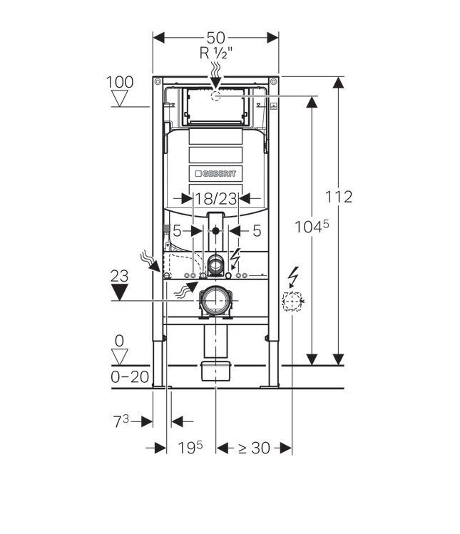 Инсталляция для унитаза Geberit Duofix Sigma 111.300.00.5