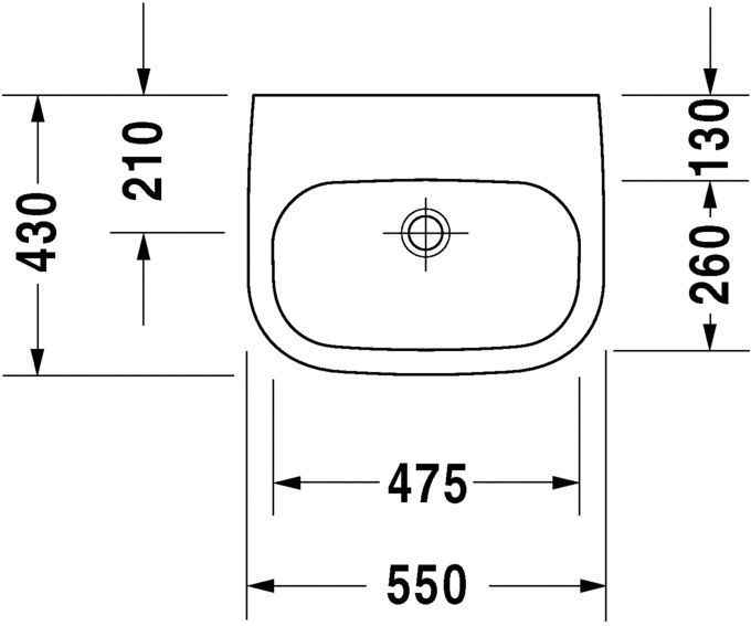 Умивальник Duravit D-Code (медичний) 23115500702