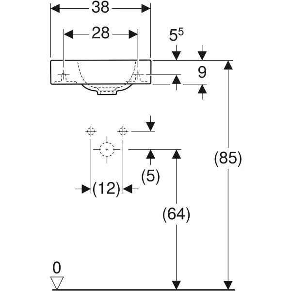 Умивальник підвісний Geberit iCon 124836000