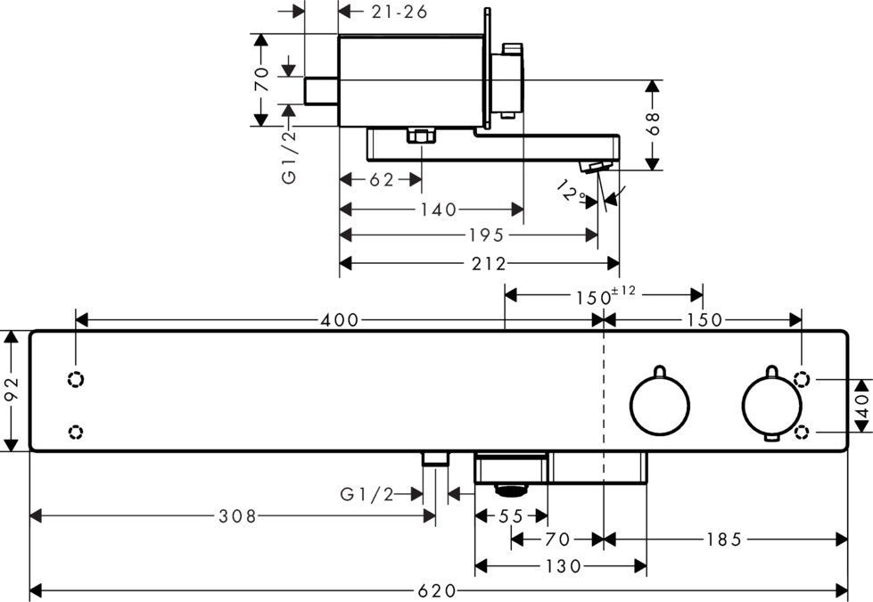 Излив на ванну Hansgrohe Metropol Classic 13109000