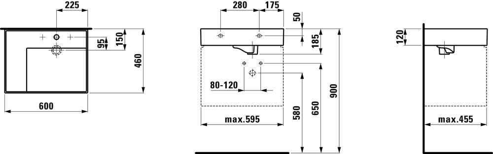 Умывальник Laufen Kartell H8103357578141