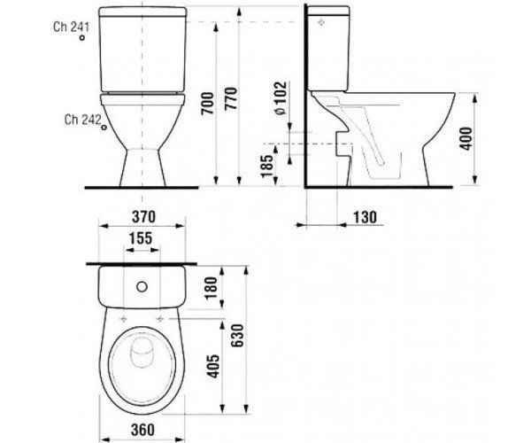 Унітаз підлоговий з бачком  Jika Lyra  Plus  H8263860002421