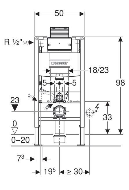 Инсталляция для унитаза Geberit Duofix Omega 111.030.00.1