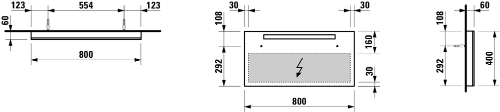 Дзеркало з підсвічуванням Laufen ILBAGNOALESSI One H4484210972001