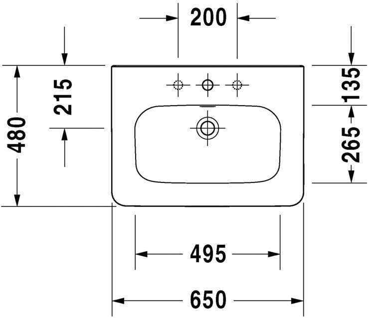 Умивальник Duravit DuraStyle 2320650000