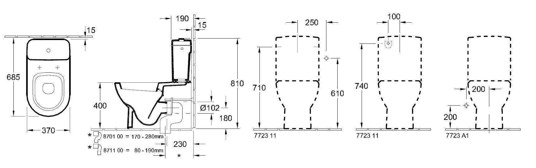 Унітаз підлоговий Villeroy and Boch Subway 661010R1