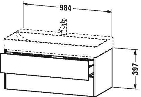 Тумба XSquare Duravit 984 x 460 мм (без раковины) XS416300707