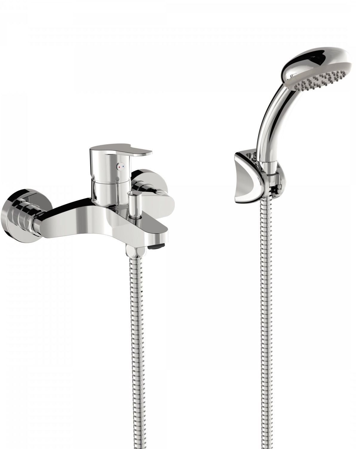 Комплект: Змішувач на ванну з душовим набором Tres Base 21517001