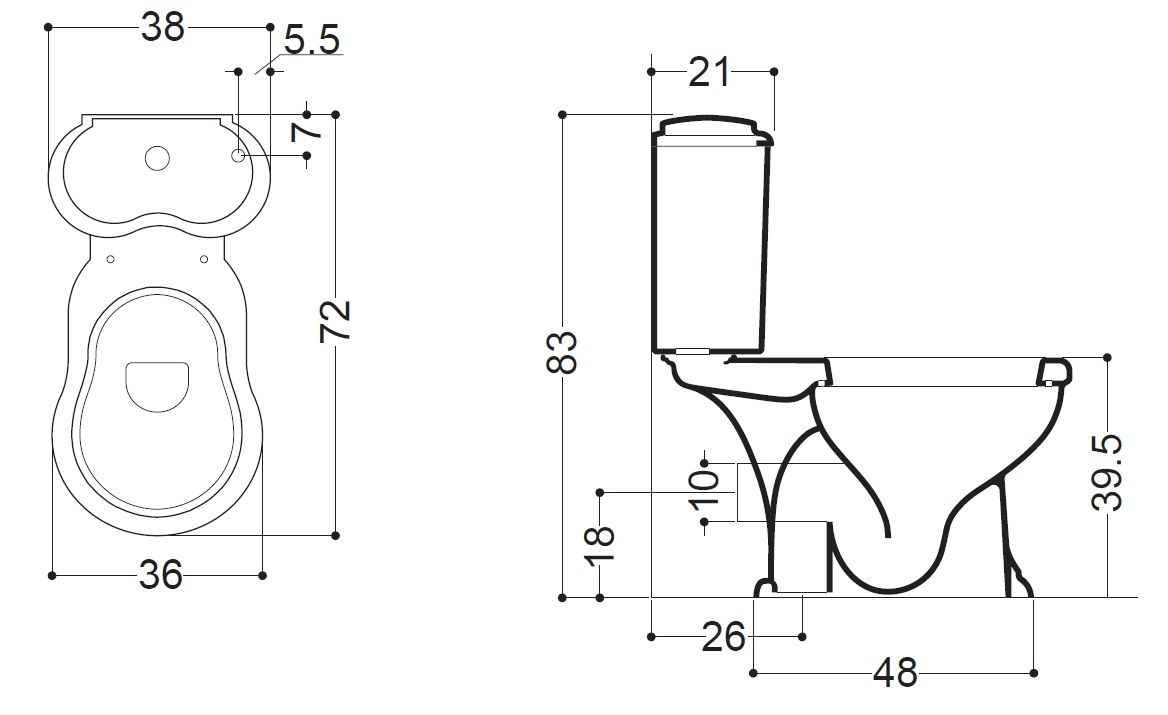 Унітаз підлоговий AXA Contea 0601301