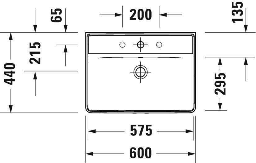Умивальник Duravit D-Neo 2366600060