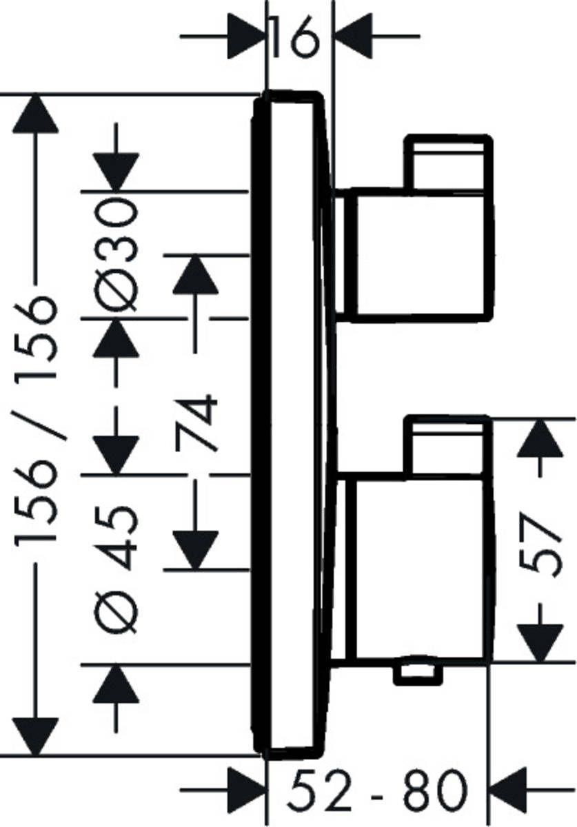 Термостат Hansgrohe Ecostat Square 15712000