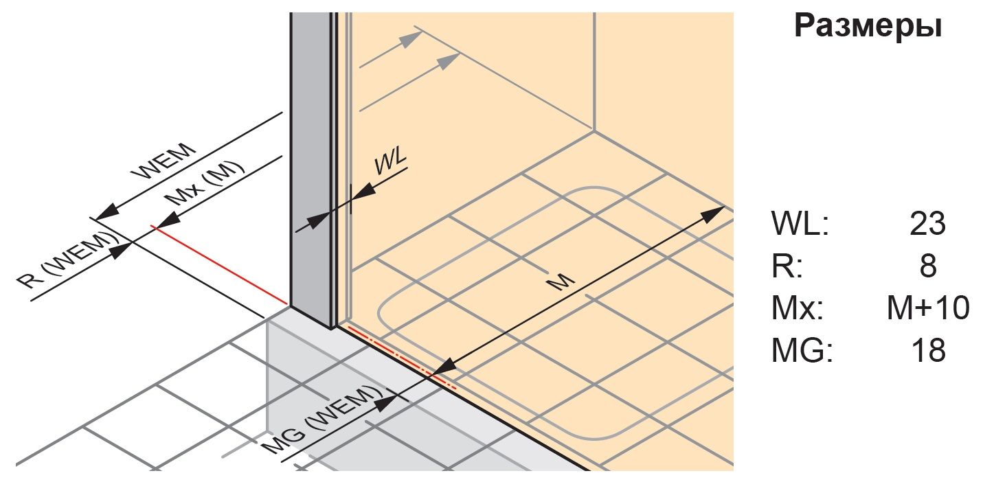 Боковая стенка Huppe Aura Elegance 401608.087.322