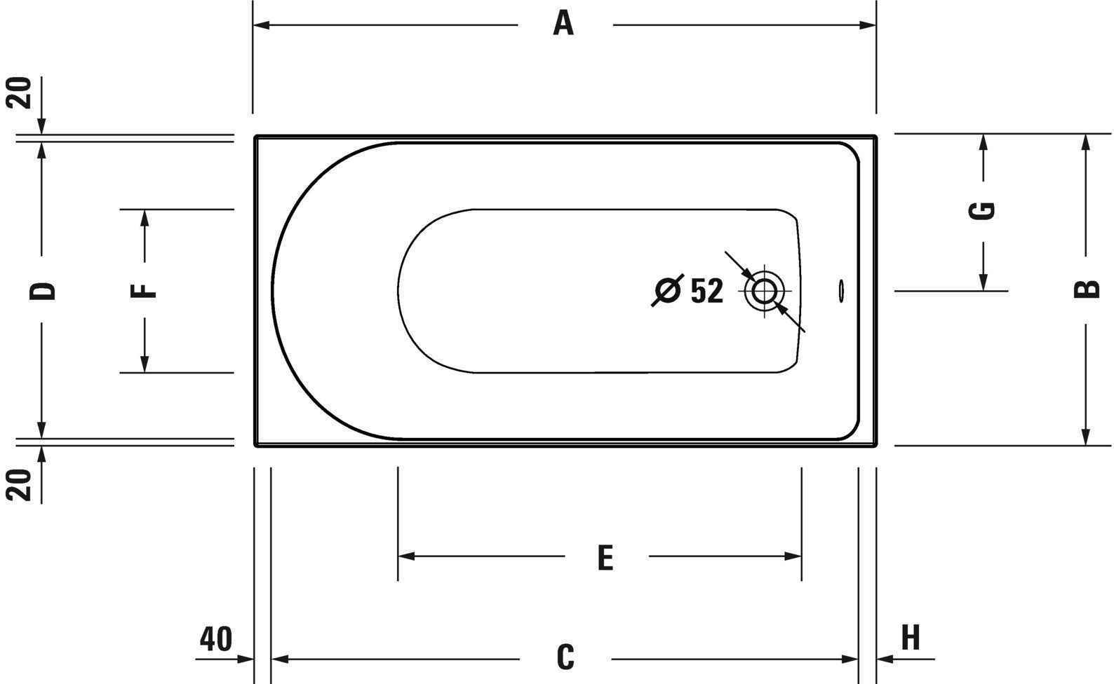 Ванна Duravit D-Neo 700472000000000