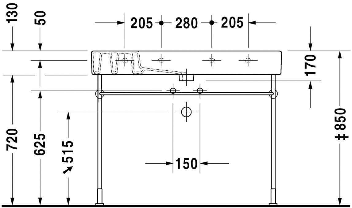 Умивальник Duravit Vero 0329100000